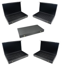 Black Display Case Tray with Snap Close Lid & Choice of Black Insert BD83-2J