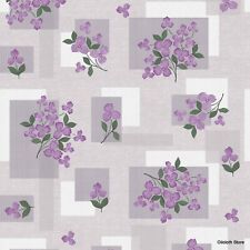 PVC Wipe clean Tablecloth Vinyl Oilcloth Table Cover Protector Purple Floral
