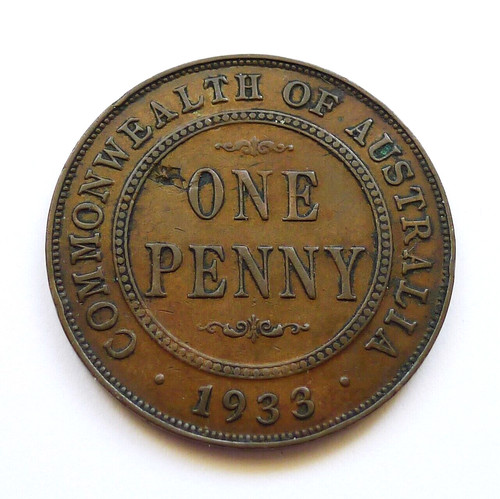 Australia penny 1933 - 1,