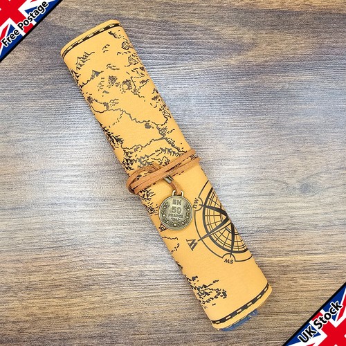 Leather vintage style map - pu,