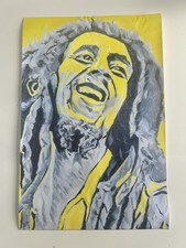 Bob Marley Original Painting Print On Canvas