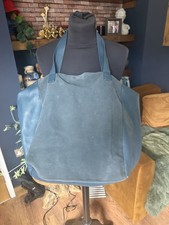 Boden Blue Suede Leather Tote