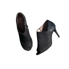 Next Black Open Toe Croc Skin