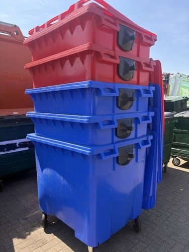 1100 litre wheelie bins 50m