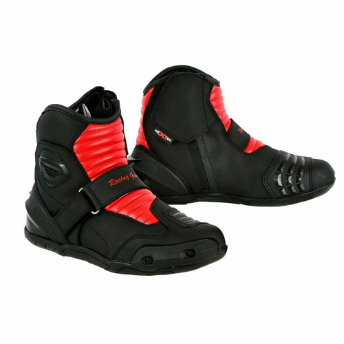 Men motorbike leather boots - motorbike,