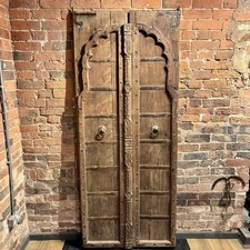 Pair Of Vintage Wooden Door Shutters - Medieval Style - Rustic Feature