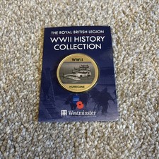 Royal British Legion WWII History Collection: Hurricane - Carded Coin/Medal