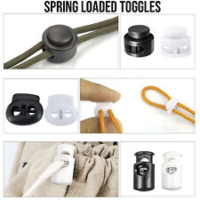Toggle Spring Loaded Plastic Adjustable Drawstring Toggles Stopper Cord Locks