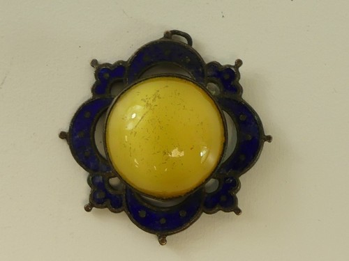 Antique round blue - (ref288bie),