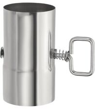 Stove Pipe with Damper Stainless Steel Thickened Tent Stove Chimney Pipe Camping