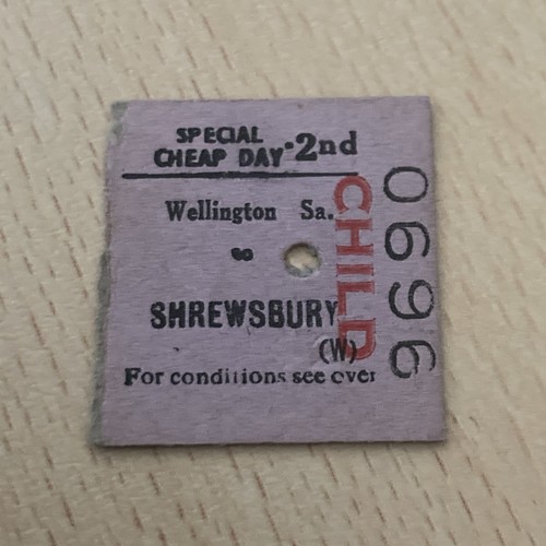 Half railway ticket - railway., (