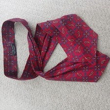 Vintage Tootal Red Pattern Cravat Neck Tie 