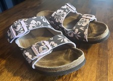 DR BRINKMANN womens flat leather sandals Pink & Brown 2 Strap buckles EU 37 UK 4