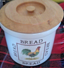 Cockerel Bread Bin Crock by T G Green Pottery Cloverleaf  Earthenware England