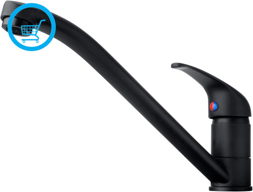 Matt black kitchen tap - black,