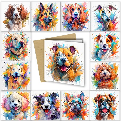 Dog puppy splash watercolor - splash, of
