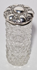 RARE FLOWER CUT GLASS VANITY