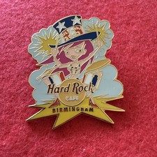 Hard Rock Cafe - Birmingham.  4th of July Drummer Girl Pin. LE 150