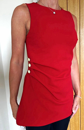 River island red ruched - island,