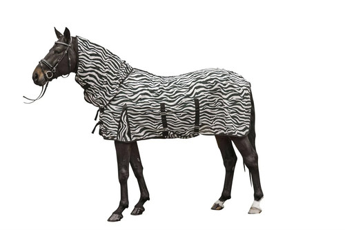 Hkm zebra fly rug with - hkm,