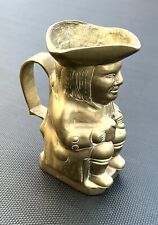 Vintage Solid Brass Toby Jug