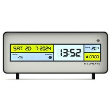 Newgate® Futurama Alarm Clock Black/White Retro Multicolour LCD Multi-function