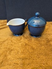 Denby Boston Covered Sugar Bowl And Creamer Milk Jug Small 