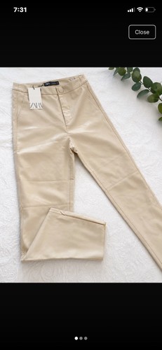 Zara beige faux leather high - leather,