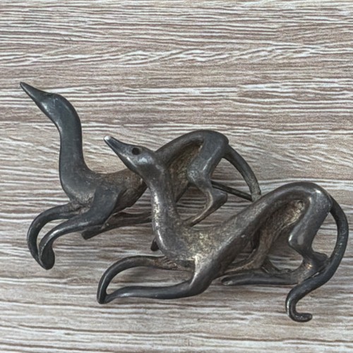 Greyhound silver art deco - silver,