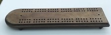 Antique Vintage Mahogany Cribbage Board with Pegs