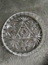 Vintage Crystal Glass Tray