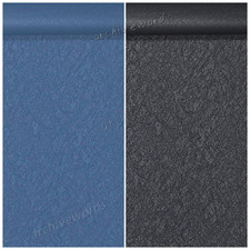 Plain Textured Wallpaper Thick Linen Embossed Woven Effect Blue/Black Wall Paper
