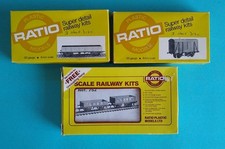 3 Ratio Kits OO Gauge 4mm Plastic SR Box Van & 2 LNWR Open + LMS Bogie Ore Wagon