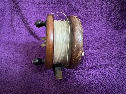 Mahogany and brass fishing - mahogany,