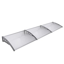 Front Door Canopy Outdoor Awning, Rain Shelter Porch, Window, Grey