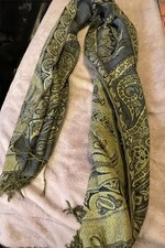Blue And Gold Scarf With