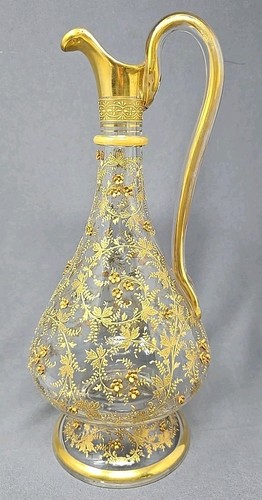 Bohemian glass wine ewer - wine,