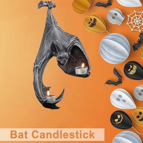 Bat wall candle holder gothic - candle,