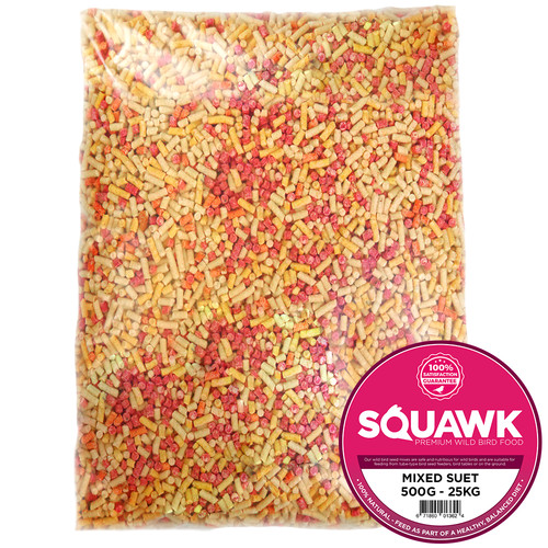 Squawk mixed suet pellets - squawk,