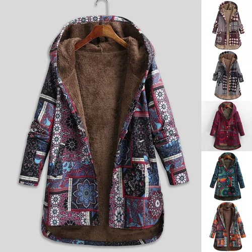 Women warm fleece hooded - uk,