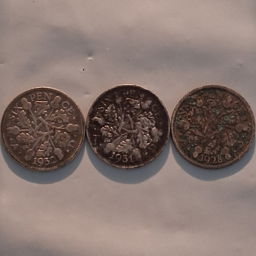 British sixpence coins - british, lot