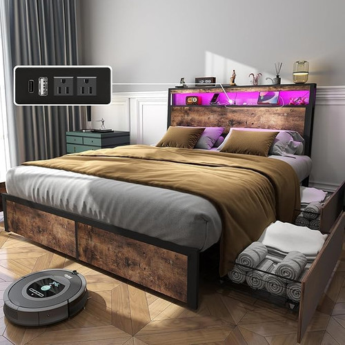 Queen size bed frame - frame, 4