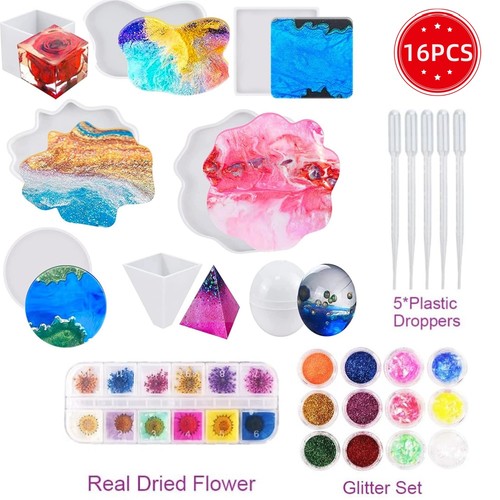 16pcs resin pyramid mould - 16pcs,