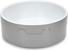 Petface Bone Ceramic Pet Bowl for Feeding and Watering, Suitable for Both Dogs a