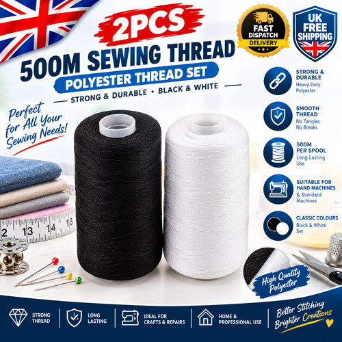 2pcs 500m polyester - 2pcs,