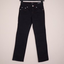 True Religion Kid's Black RICKY Relaxed Straight Stretch Jeans Sz 10 W25 L27