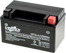 Vertex VP7A-4 Sealed AGM Motorcycle/Powersport Battery 12V 6Ah CTX7A-BS - USED