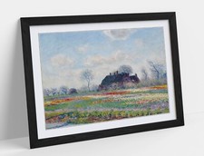 TULIP FIELDS SASSENHEIM, CLAUDE MONET- FRAMED WALL ARTWORK PICTURE POSTER PRINT