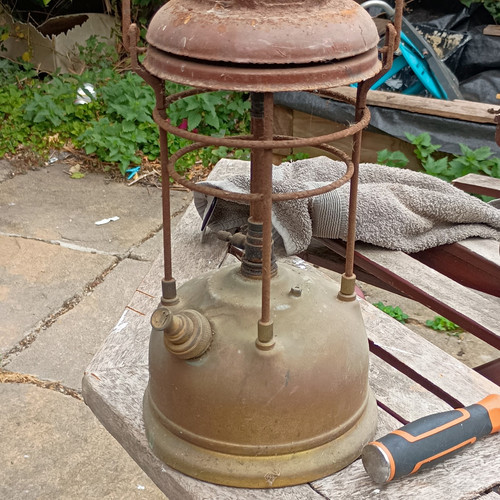 Vintage oil lantern brown - vintage,