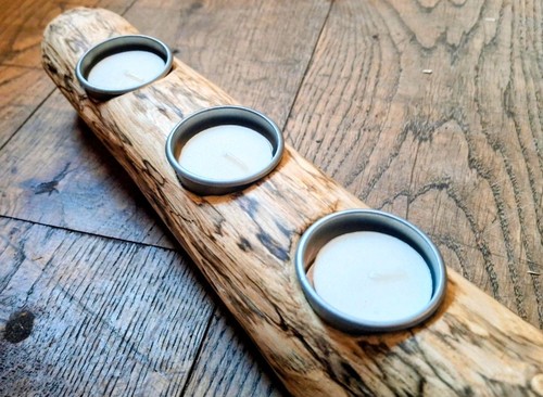 Gower driftwood candle holder - gower,